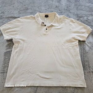 Patagonia, organic cotton, men's szL, white polo, imperfections see pictures